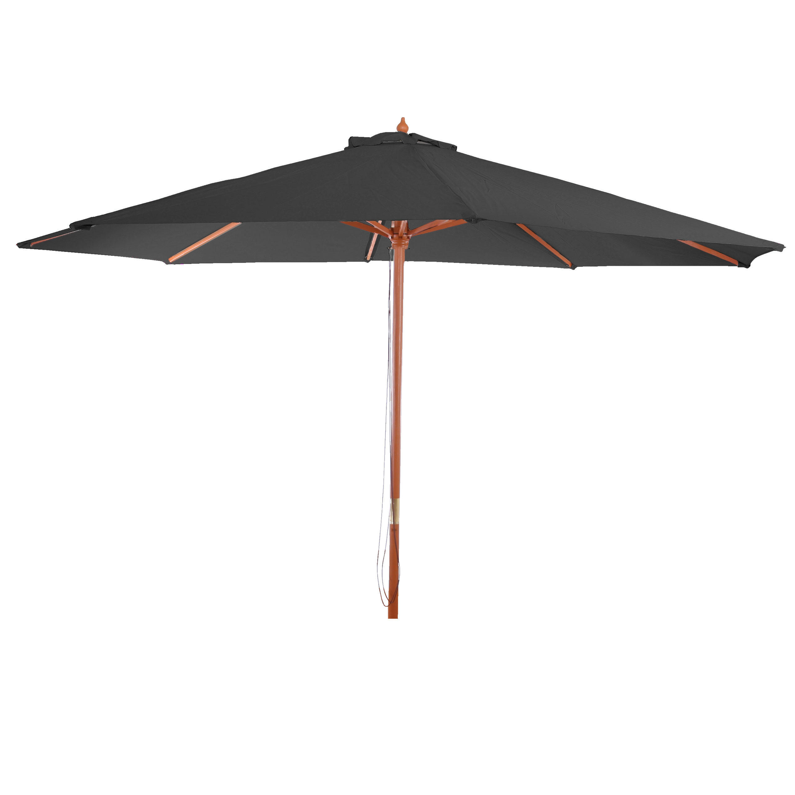 SONNENSCHIRM RUND Anthrazit - Anthrazit, Holz (350/350cm) - MCW