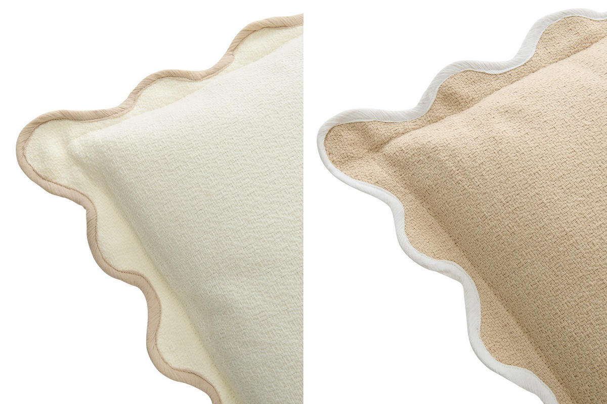 KISSEN AUSGESCHNITTEN Multi - Sandfarben/Creme, Textil (45/45cm) - J-Line