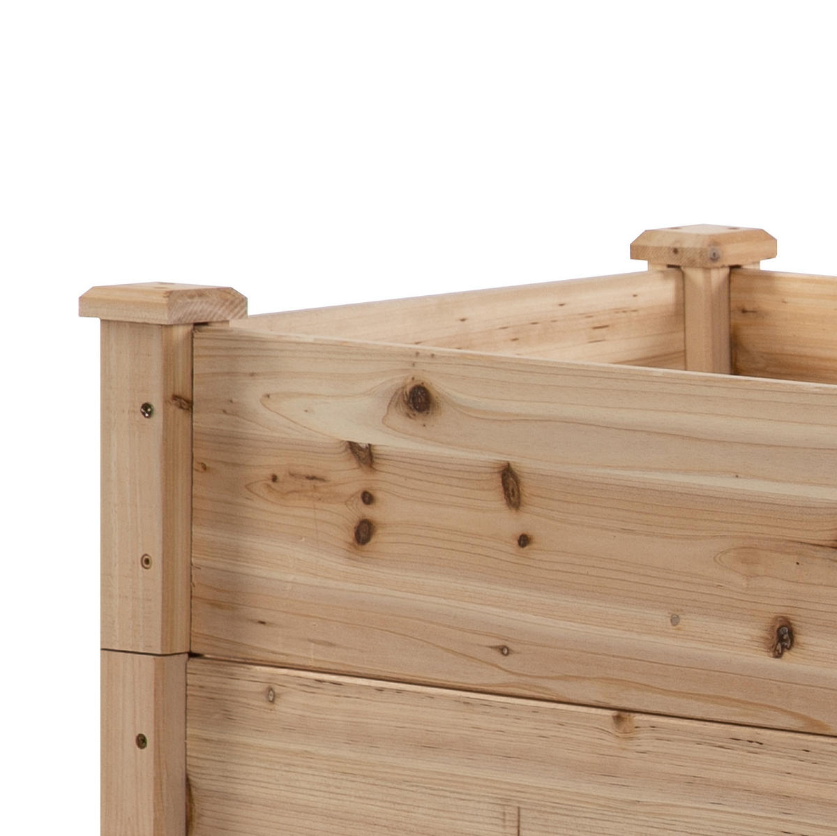 BLUMENKASTEN aus Holz 120x120x56 cm in Natur mit 3 Ebenen - Naturfarben, Holz (120/56/120cm) - Modfu