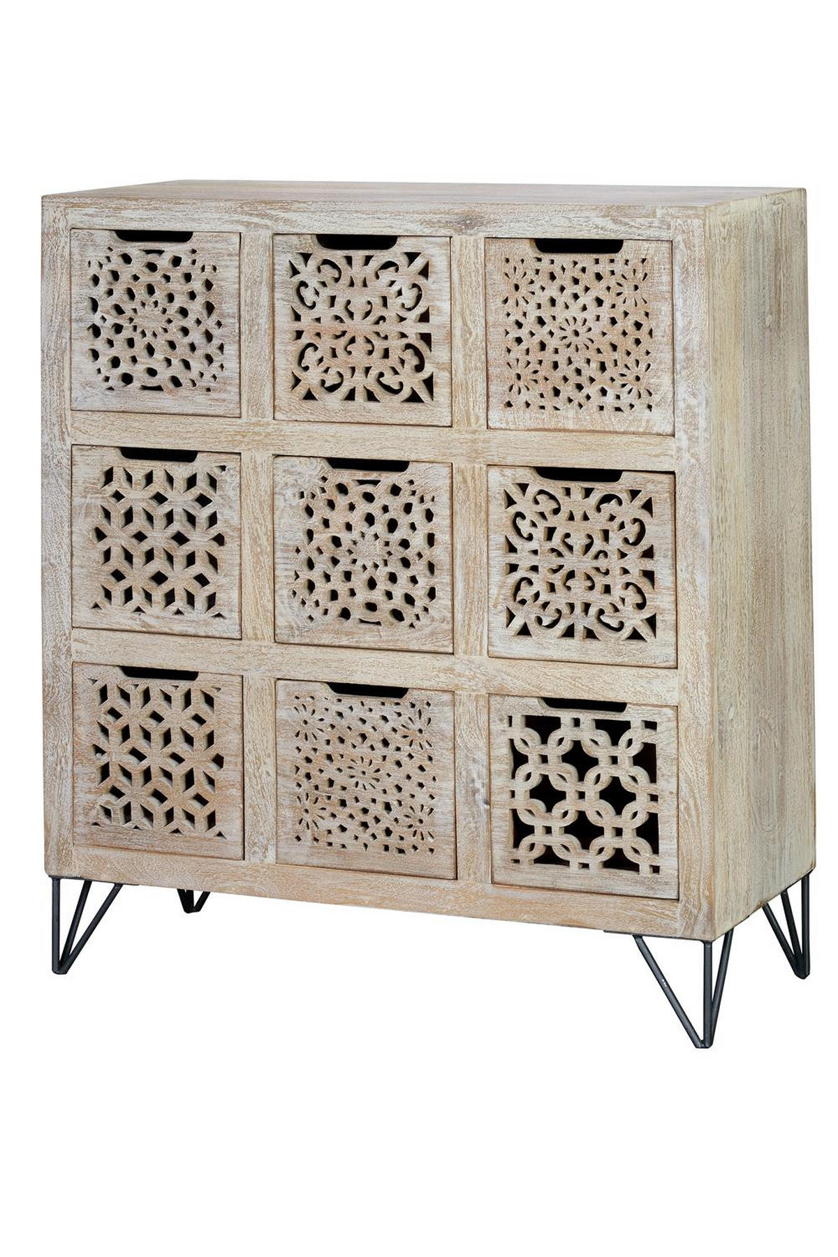 KOMMODE aus Mangoholz - Perlmutt, Holz (88/102/38cm) - Giner y Colomer
