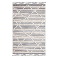KURZFLOR-TEPPICH Valencia 810 Graublau/ Creme 160x230 cm - Blau/Creme, Textil (160/230cm) - carpet city