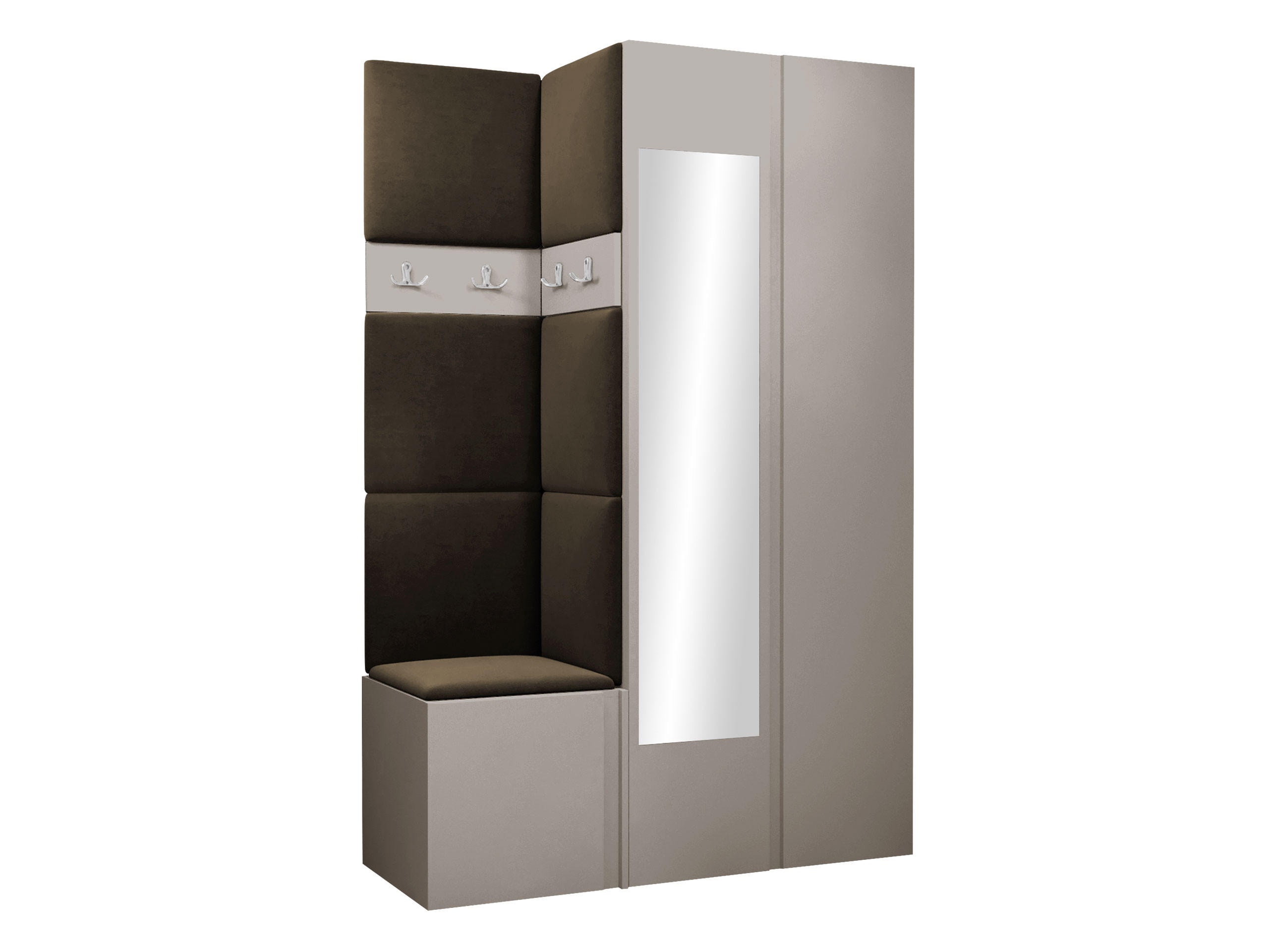 Mirjan24 Garderoben-Set Kaschmir, Braun 116x186x46 cm