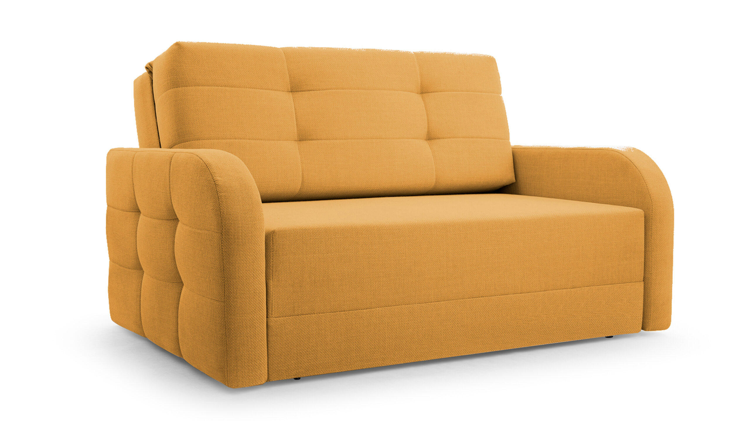 SCHLAFSOFA Porto 120 - Gelb (BRAGI 68) - Gelb, Holz (141/90/100cm) - Möblo