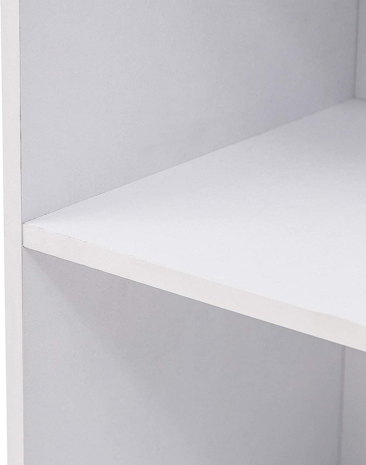 BÜCHERREGAL mit 6 Fächer, Holzwerkstoff, Weiß - Weiß, Holzwerkstoff (59.5/89/29cm) - Woltu