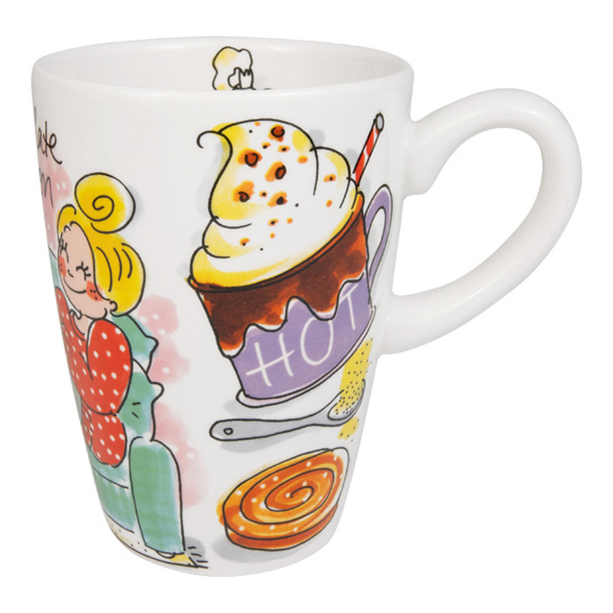 XL-BECHER Heiße Schokoladenzeit in Bunt - 500 ml - Multicolor, Keramik (12cm) - Blond Amsterdam