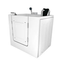 SENIOREN Sitzwanne mit Tür S02-TH-A-R - Weiß, Glas/Kunststoff (100/113/78cm) - AcquaVapore by Sandra Jentho