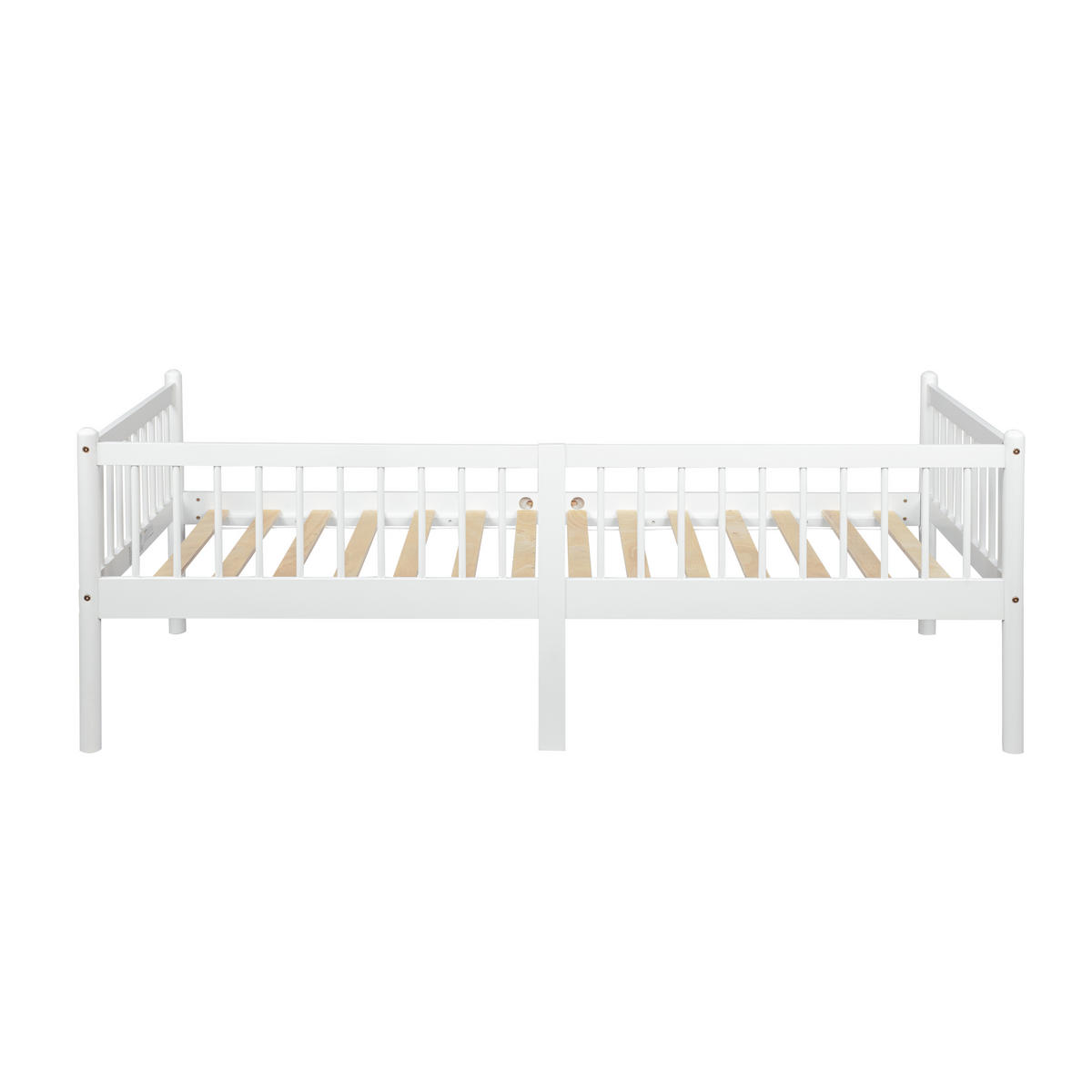 DAYBED mit 3-seitigem Rausfallschutz 90x200 cm Kiefer Weiß - Weiß, Holzwerkstoff (90/200cm) - Meubliv
