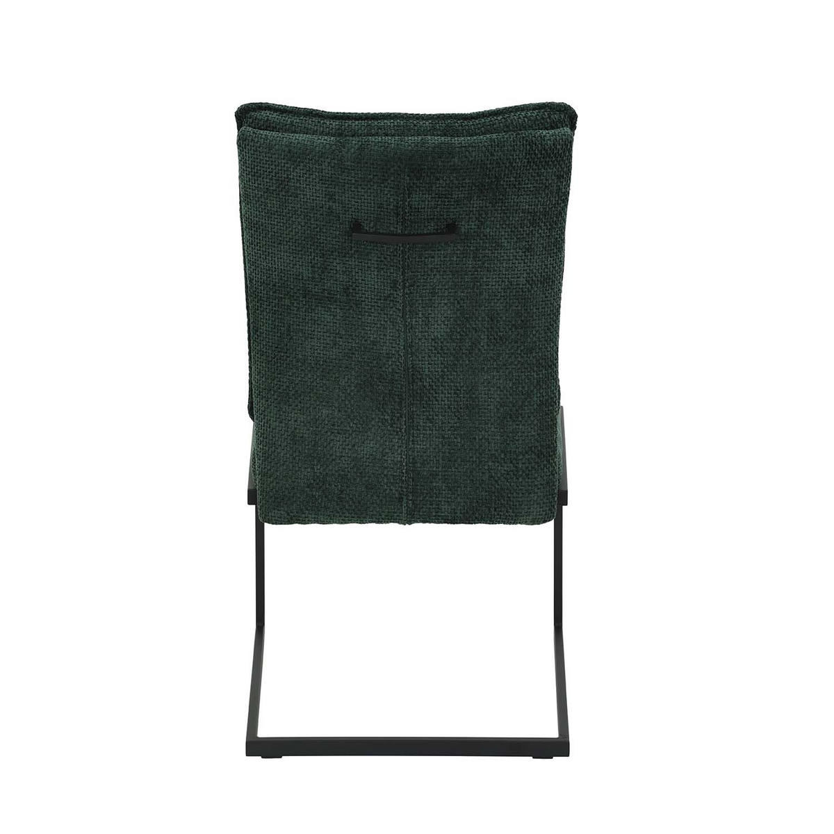SCHWINGSTUHL 2 Stück Olivia - Grün - Dunkelgrün/Schwarz, Textil/Metall (52/98/49cm) - Hela Vertriebs GmbH