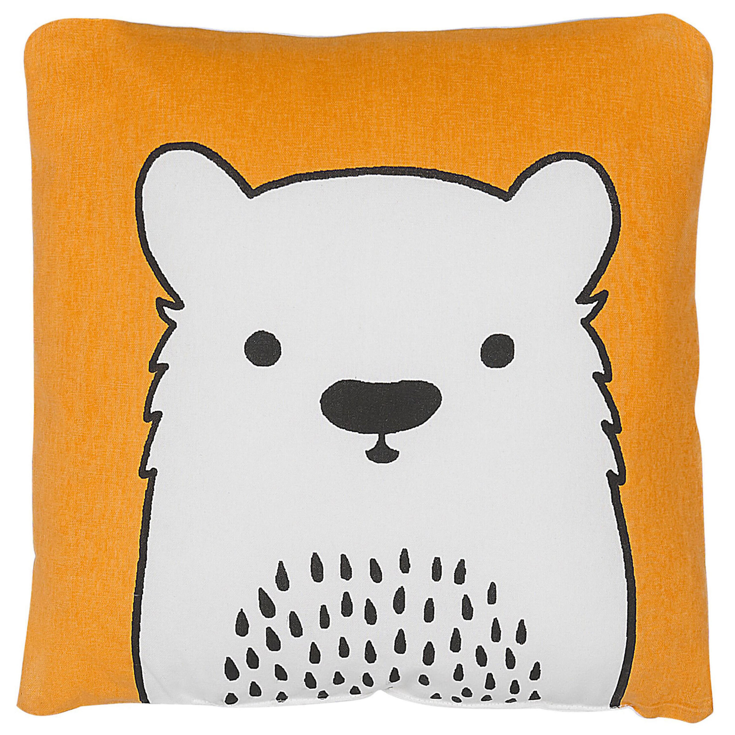 DEKOKISSEN Orange 45/45 cm Waranasi - Orange, Naturmaterialen/Textil (45/45cm) - Beliani