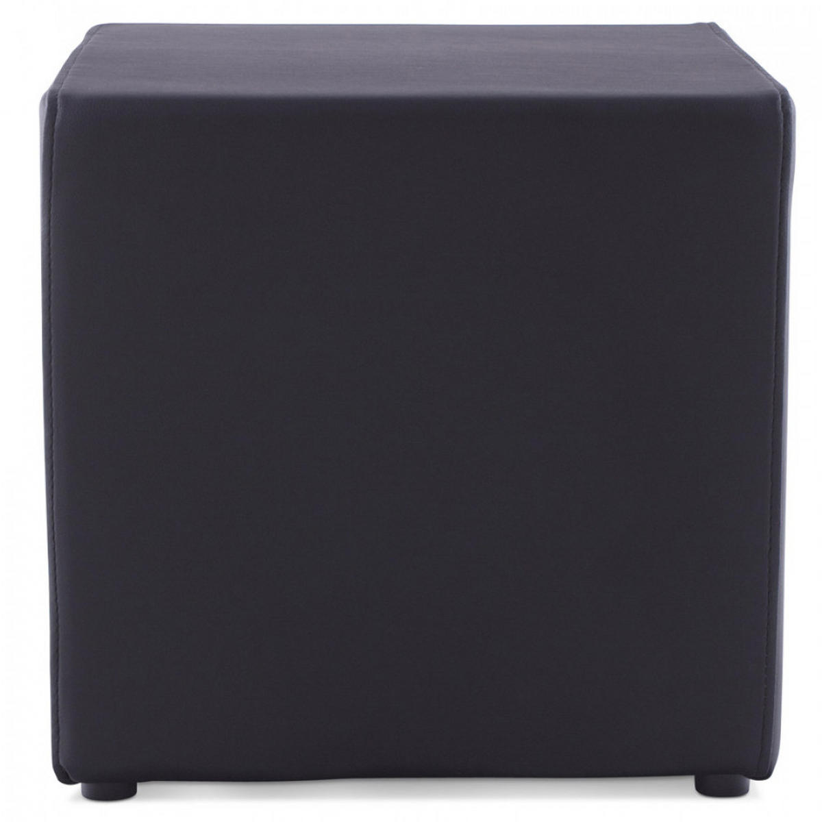 HOCKER, SESSEL UND STUHL Schwarz 41x41x41cm - Schwarz, Leder (41/41/41cm) - AlterEgo