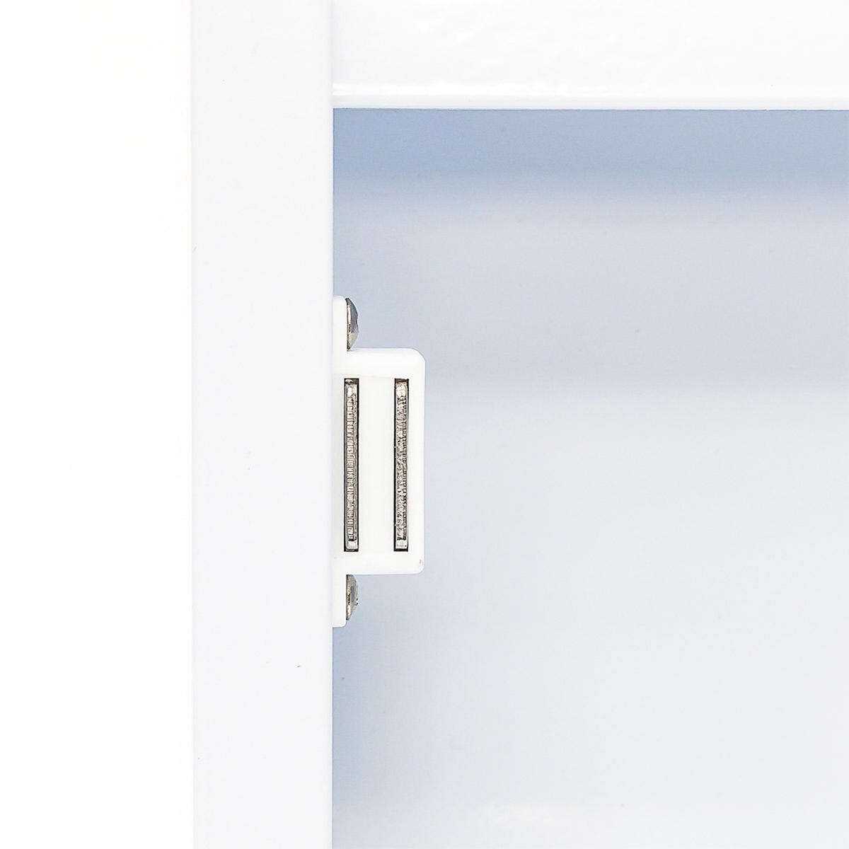 MEDIZINSCHRANK XXL - Weiß, Glas/Metall (27/57/12cm) - Relaxdays