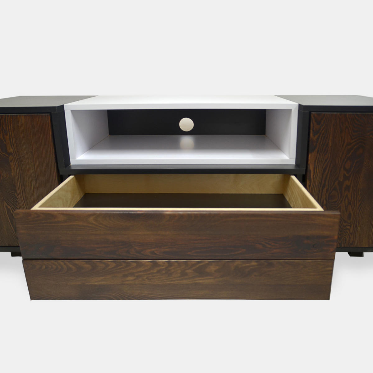 TV-SCHRANK aus Holz für das Wohnzimmer BERGEN - Eichefarben, Holz (140/55/45cm) - Rawood Furniture