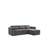 ECKSOFA Schlafsofa Waldo In Poso - Anthrazit, Holzwerkstoff/Textil (260/173cm) - Fun Möbel