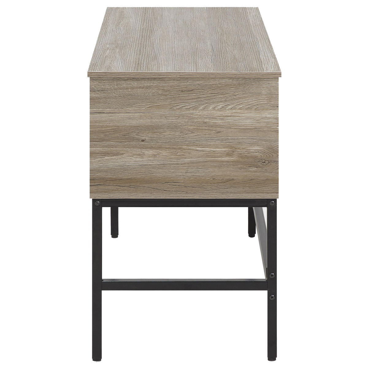 SCHREIBTISCH heller Holzfarbton 120/48/76 cm Grant - Hellgrau, Holzwerkstoff (48/120/76cm) - Beliani