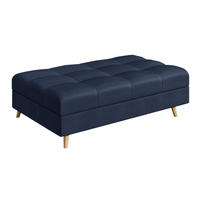 HOCKER Lorine Mikrofaser Dunkelblau - Dunkelblau, Textil (118/40/73cm) - S-Style Möbel