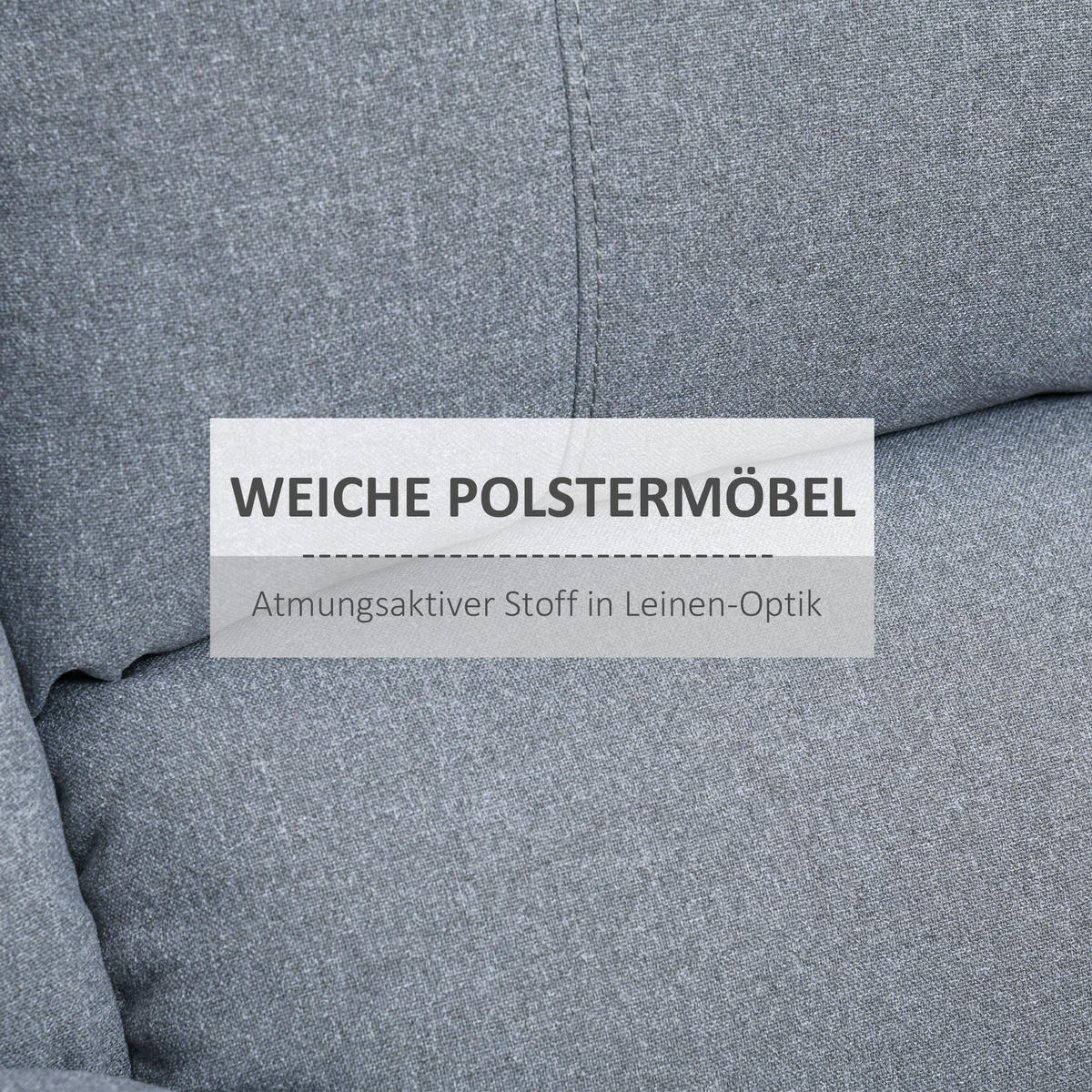RELAXSESSEL mit Liegefunktion Fernsehsessel TV-Sessel mit Seitentasche Hellgrau - Hellgrau/Schwarz, Textil/Metall (96/98/87cm) - HOMCOM