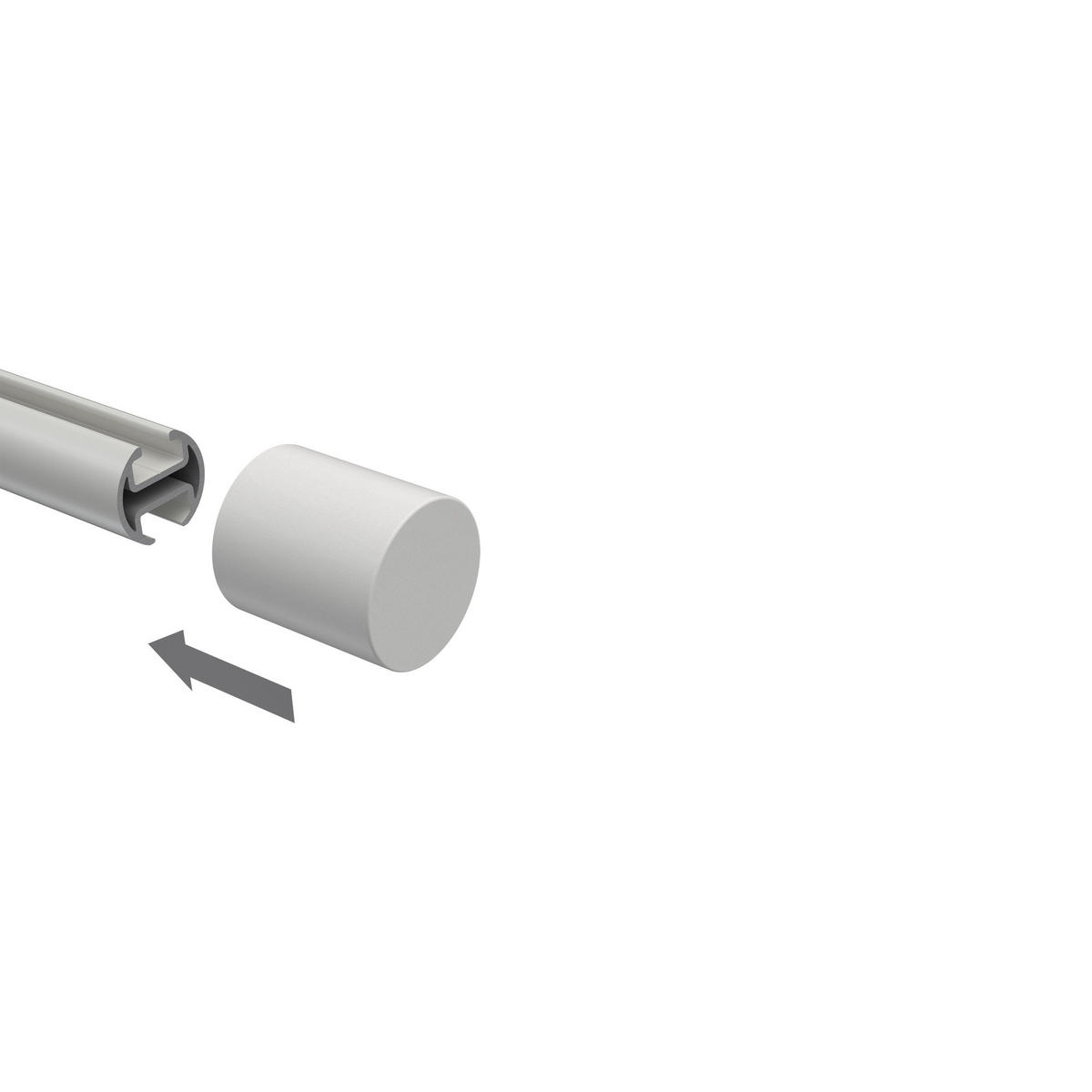 ENDSTÜCKE FÜR GARDINENSTANGEN 20 mm Ø, Feta Weiß, Packung 2 Stück - Weiß, Holz (3.1/2.7/2.7cm) - INTERDECO