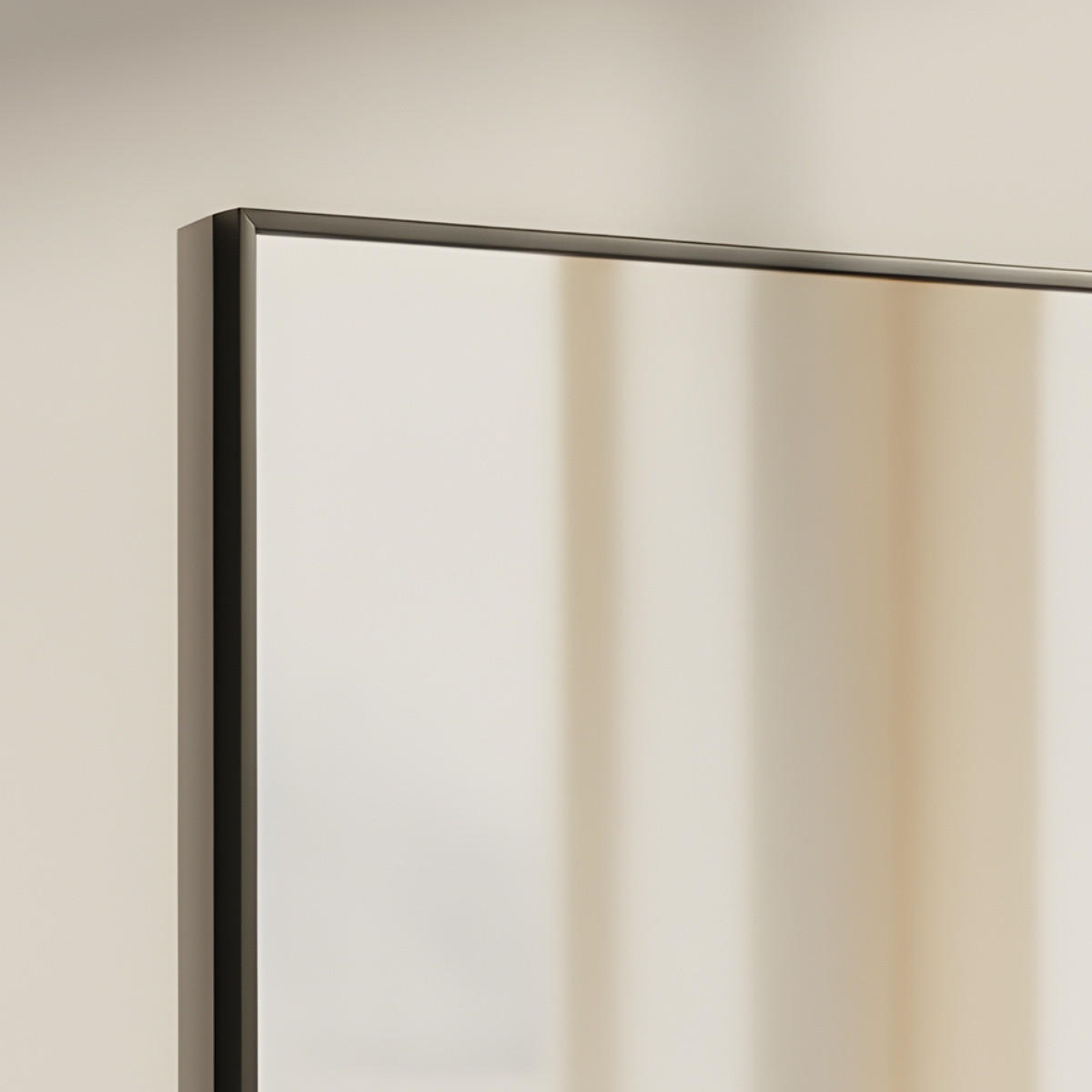 WANDSPIEGEL Vinkel 70/50 cm - Schwarz, Glas (50/70/2cm) - EDAXO