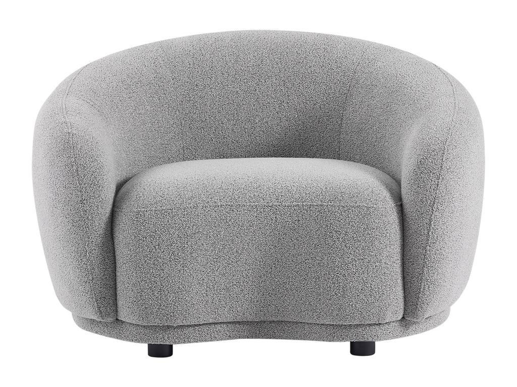 SESSEL - Bouclé-Stoff - Grau - BOVANA - Grau, Textil (90/70/110cm) - Pascal Morabito