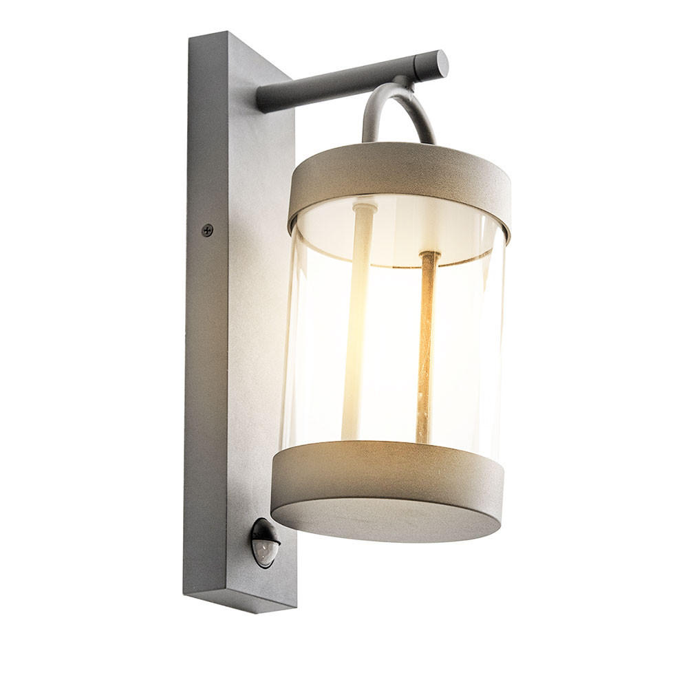 LED AUSSENWANDLAMPE Laterne Anthrazit Aluminium - Anthrazit, Glas (18.5/33/18.5cm) - Nowa