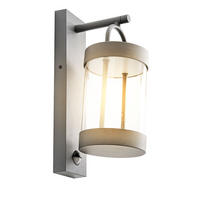 LED AUSSENWANDLAMPE Laterne Anthrazit Aluminium - Anthrazit, Glas (18.5/33/18.5cm) - Nowa