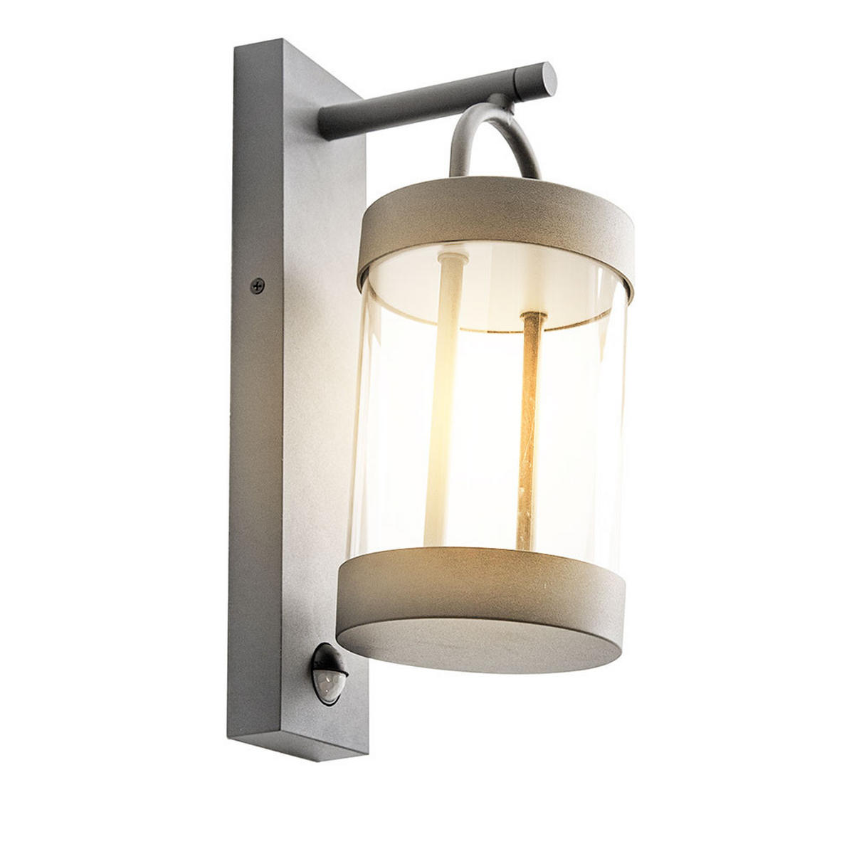 LED AUSSENWANDLAMPE Laterne Anthrazit Aluminium - Anthrazit, Glas (18.5/33/18.5cm) - Nowa