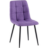 STUHL Stoff Lila - Lila/Schwarz, Textil/Metall (45/84/55cm) - CLP
