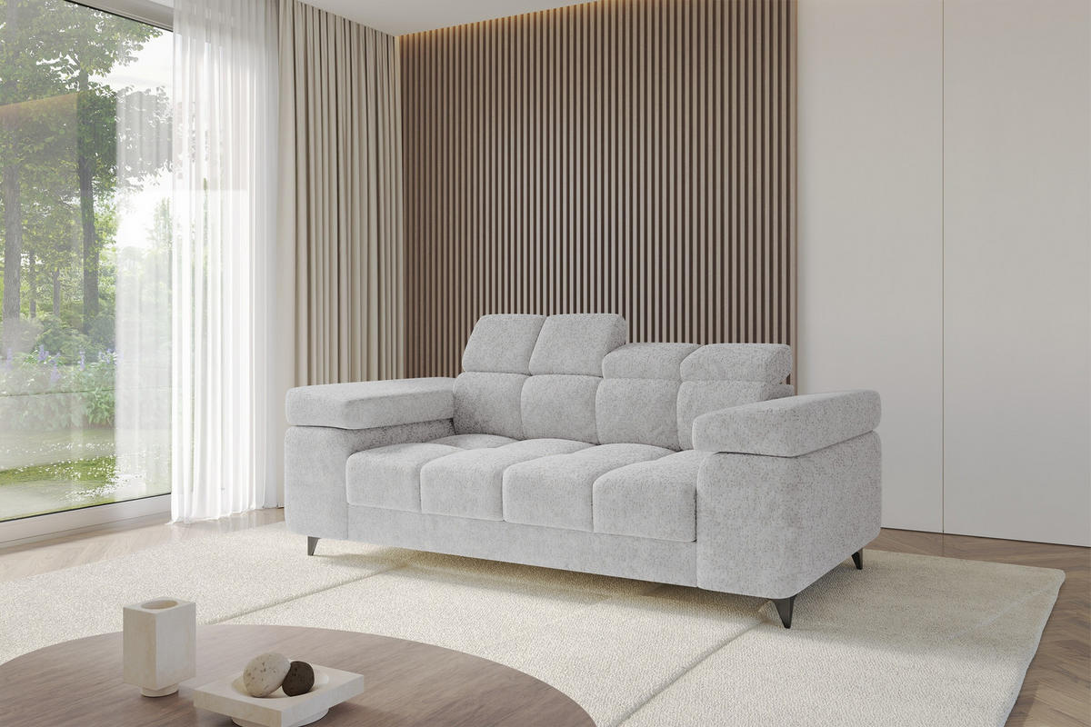 SOFA 2-Sitzer LORD-S1 194x97x90 cm Grau Chenille - Grau, Holzwerkstoff/Textil (194/90/97cm) - ALTDECOR