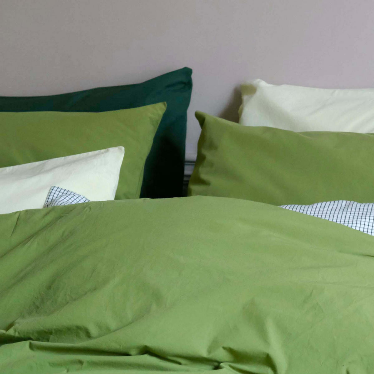 KOPFKISSENBEZUG Céleste pistacchio 65 x 65 cm - Limette, Textil (65/65cm)