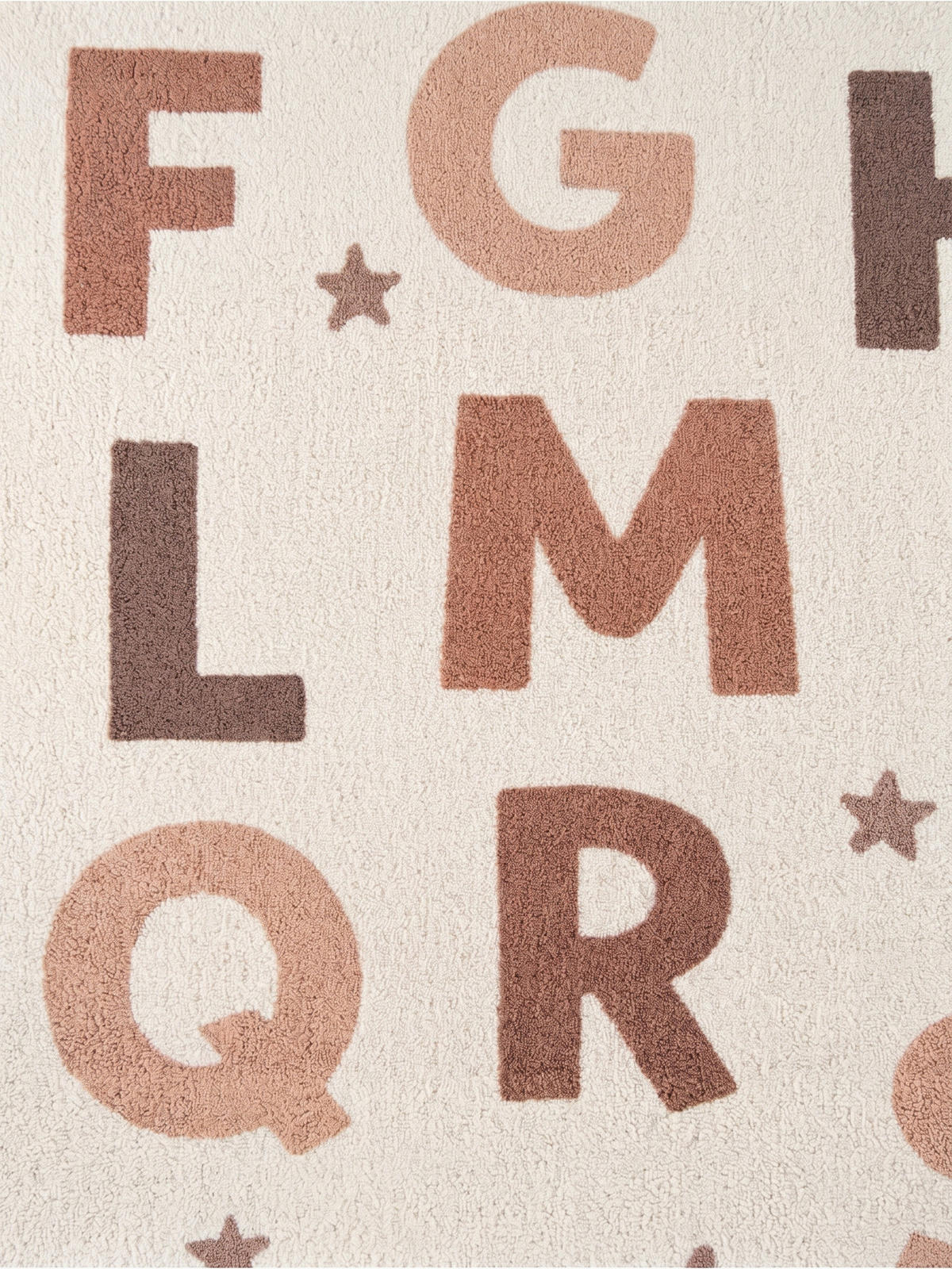 SPIELTEPPICH Waschbar TINO in Creme, mit Alphabet-Motiv, 120 x 170 cm - Beige, Textil (170/120cm) - KADIMA DESIGN