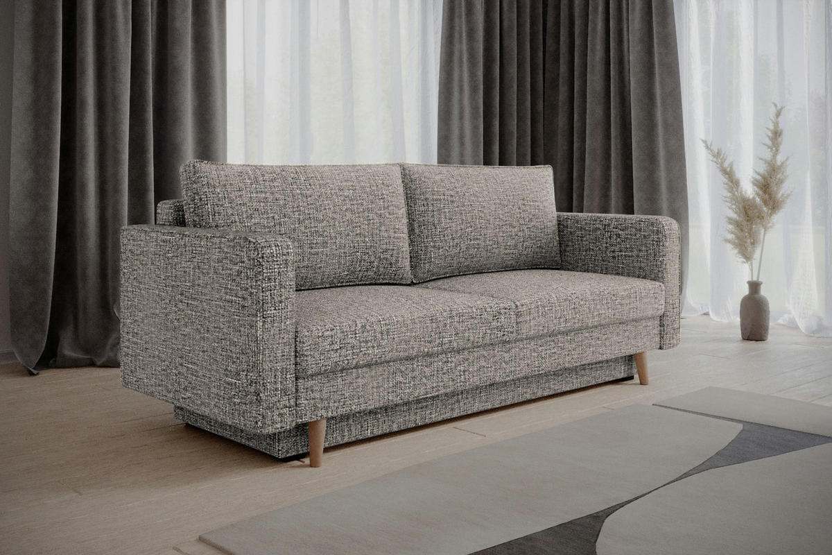 SCHLAFSOFA - Marbella - Warmes Grau (IMO 50) - Grau, Holz (230/90/97cm) - Möblo