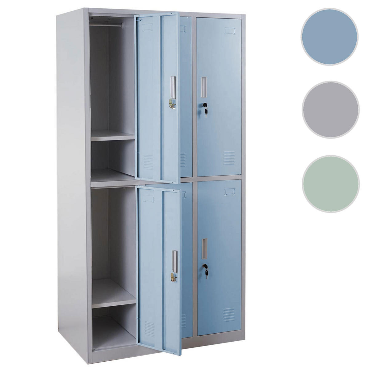 SCHLIESSFACH Blau - Blau, Metall (90/180/50cm) - MCW