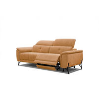 SOFA AVENA 3-Sitzer mit 1 Relaxfunktion, orange - Orange, Holzwerkstoff/Textil (204/80/108cm) - Courtois Laville