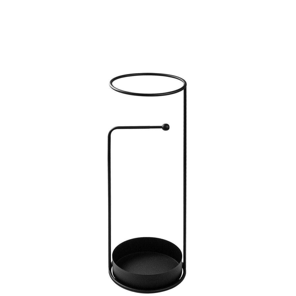 SCHIRMSTÄNDER aus schwarzem Metall 22/22/60 cm - Schwarz, Metall (22/60/22cm) - Calicosy