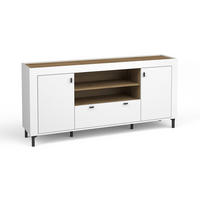 KOMMODE MONI 07 in Weiß / Eiche Whiskey matt 177/84/40 cm - Weiß, Holzwerkstoff (177/84/40cm) - Deine Möbel 24