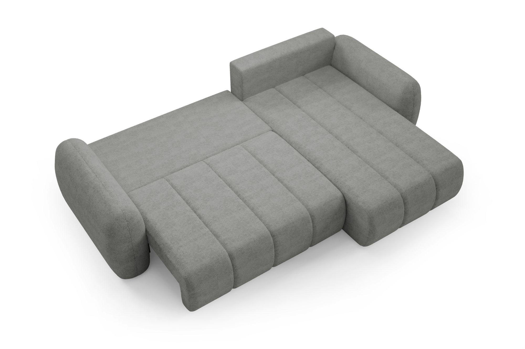 Fun Möbel Ecksofa Grau 304x190 cm