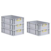 EUROBOX 5x Nextgen Color 17x40x60cm 34 Liter Griffe Gelb Geschlossen - Gelb, Kunststoff (40/17/60cm) - PROREGAL