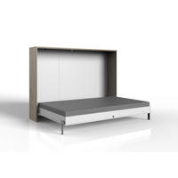 KLAPPBETT Juist in Eiche San Remo und Weiß 140x200cm - Weiß/Braun, Holzwerkstoff (140/105cm)