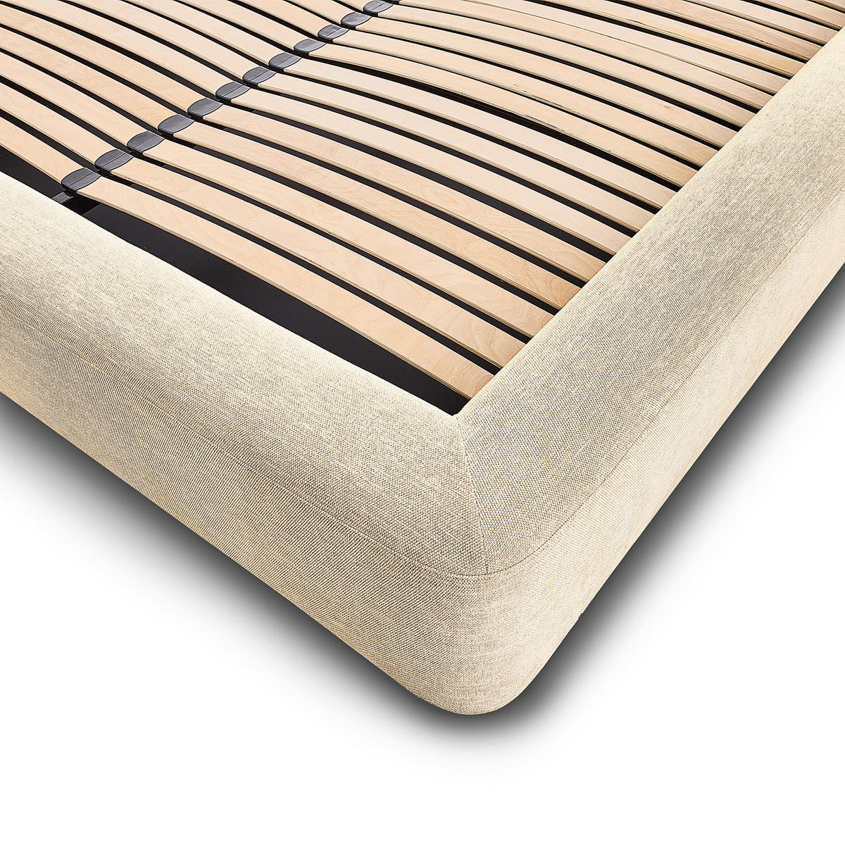 POLSTERBETT - Creme, Textil (200/200cm) - home24