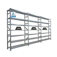 FACHBODENREGAL Proximo 250x450x40cm 7 Ebenen Beidseitig nutzbar Verzinkt - Silberfarben, Metall (450/250/40cm) - PROREGAL