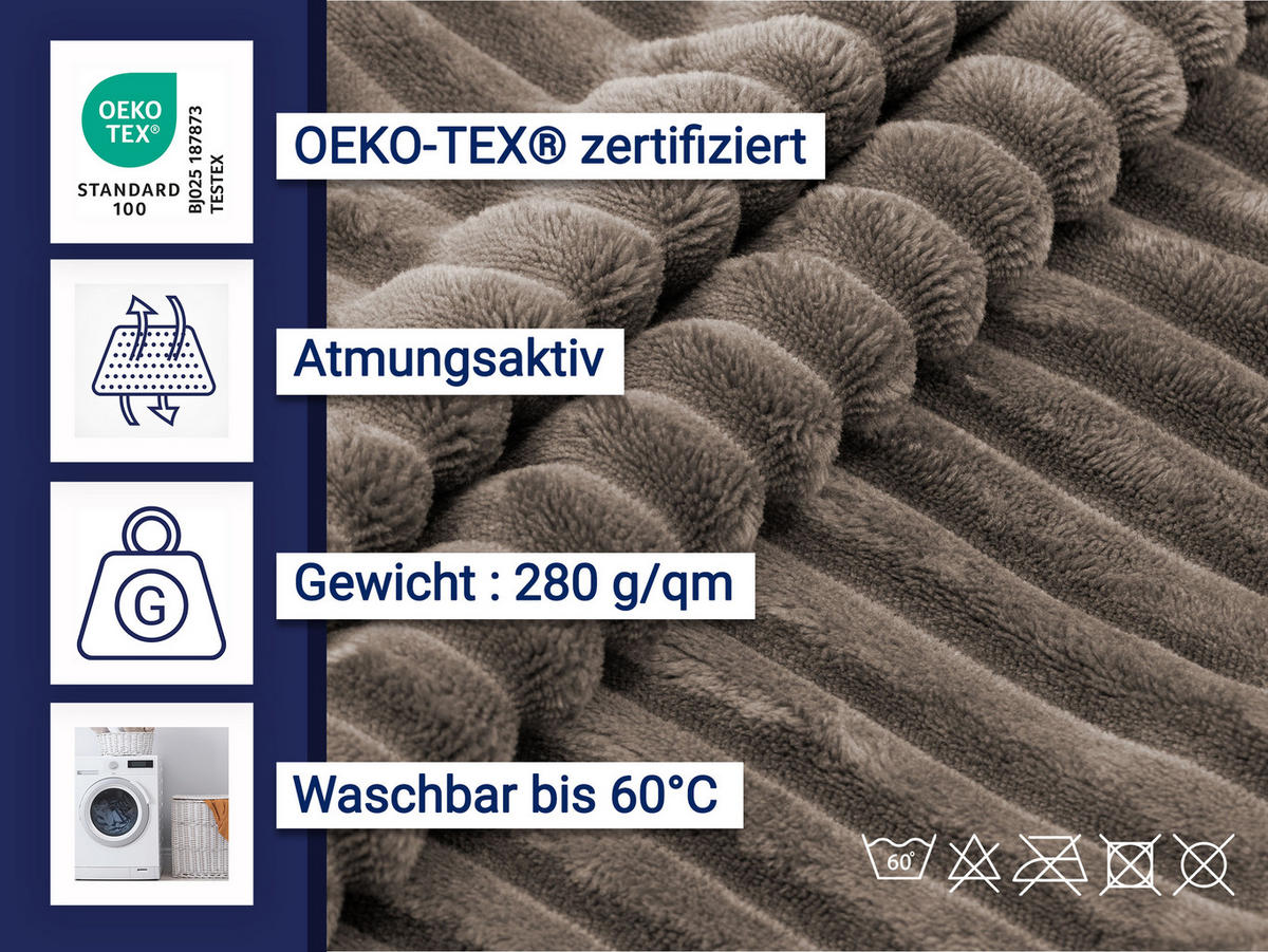 KISSENBEZUG, 2er-Set, 40x40 cm, 100% Polyester, Grau - Taupe, Textil (40/40cm) - Zollner