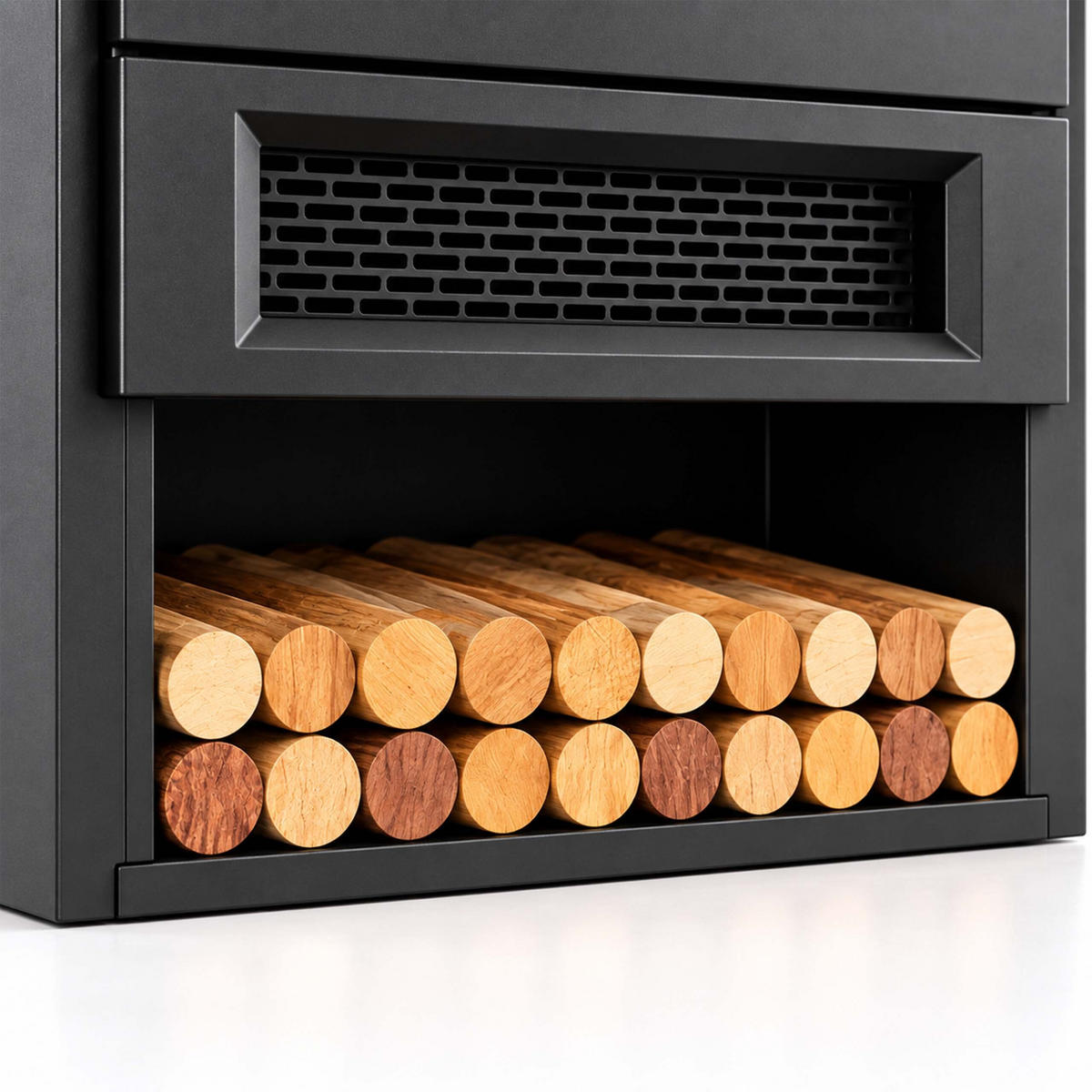 KRB Černý elektrický s topením 1800 W dálkové ovládání - černá, kov/plast (44/75/35cm) - Relaxdays