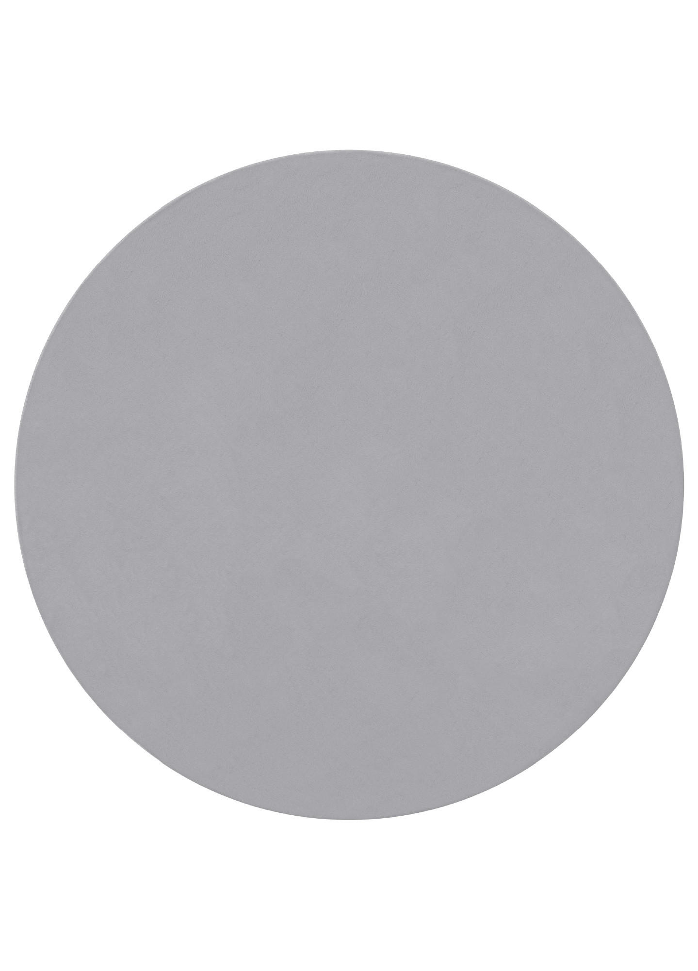 KURZFLORTEPPICH LUMI rund hellgrau kuschelweich waschbar 160/160 cm - Hellgrau, Textil (160/160cm) - Tapiso