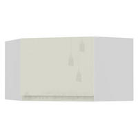 ECKHÄNGESCHRANK Florence W10/60/36 Weiß / RAL 1013 perlweiß HG 60 / 60 / 36cm - Türanschlag links - Weiß Hochglanz/Weiß, Holz/Holzwerkstoff (60/36/60cm) - Feldmann-Wohnen
