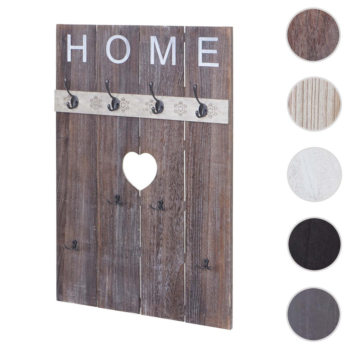 WANDGARDEROBE HOME SHABBY-LOOK Braun - Braun, Holz (60/91/8cm) - MCW