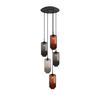 GALERIELEUCHTE Velo 5-flammig Mehrfarbig Ø 18cm - Multicolor/Schwarz, Glas (18/18/33cm) - s.luce