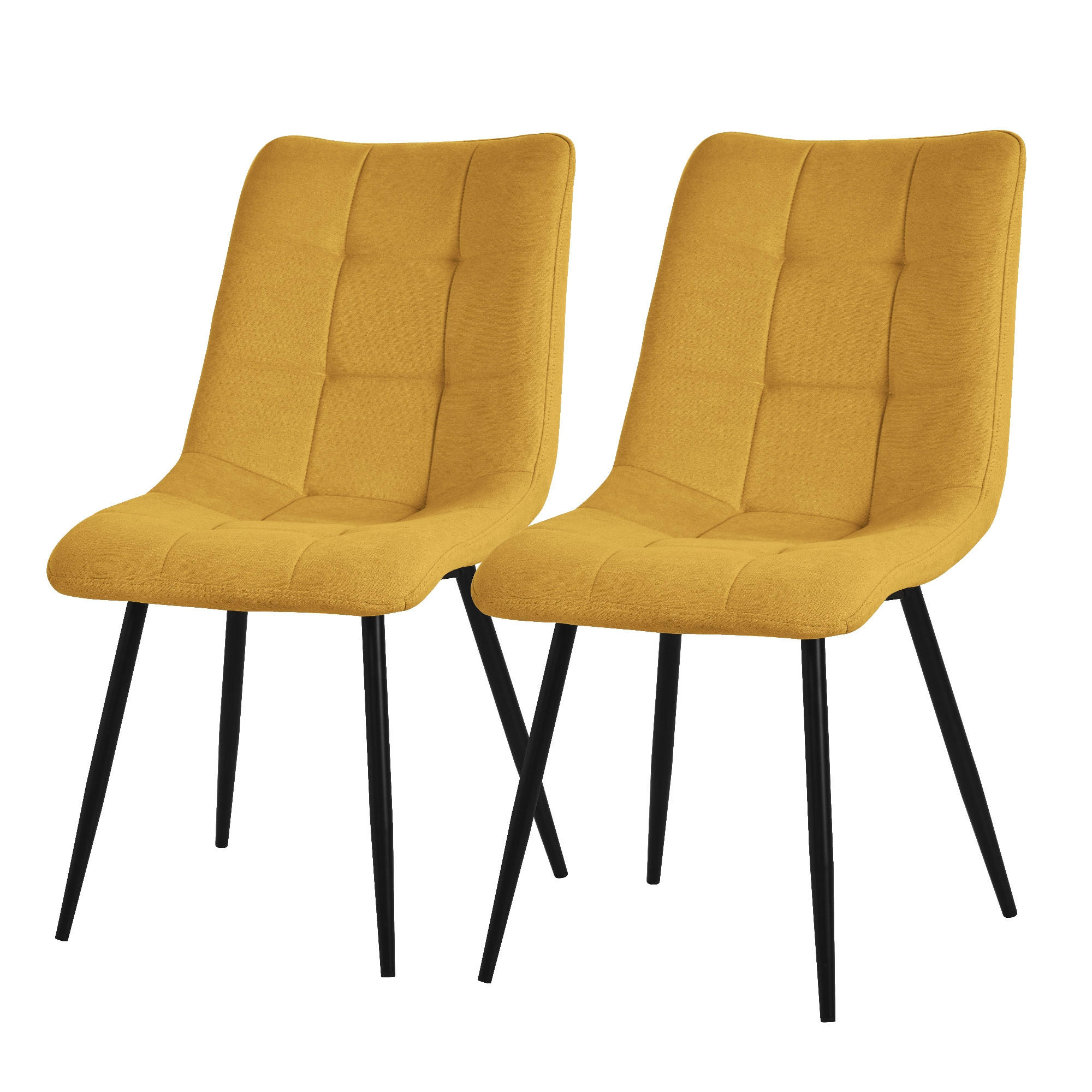 Ml-Design Esszimmerstühle Dunkelgelb 49x89x60.5 cm