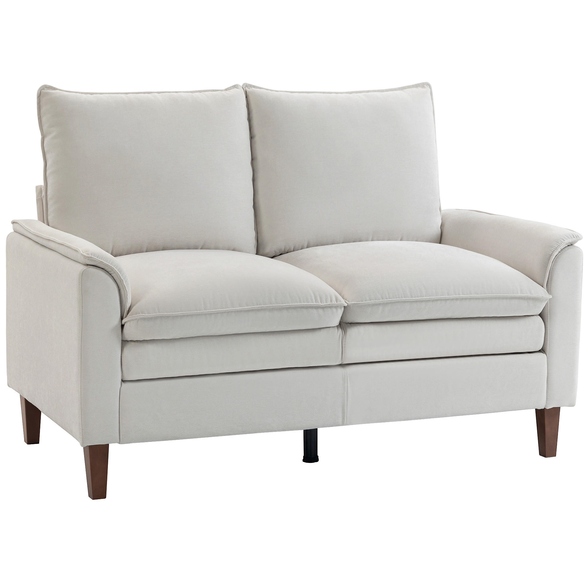 SOFA 2-Sitzer aus Chenille Cremeweiß - Creme, Textil (84/95/146cm) - HOMCOM