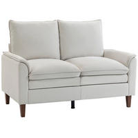 SOFA 2-Sitzer aus Chenille Cremeweiß - Creme, Textil (84/95/146cm) - HOMCOM