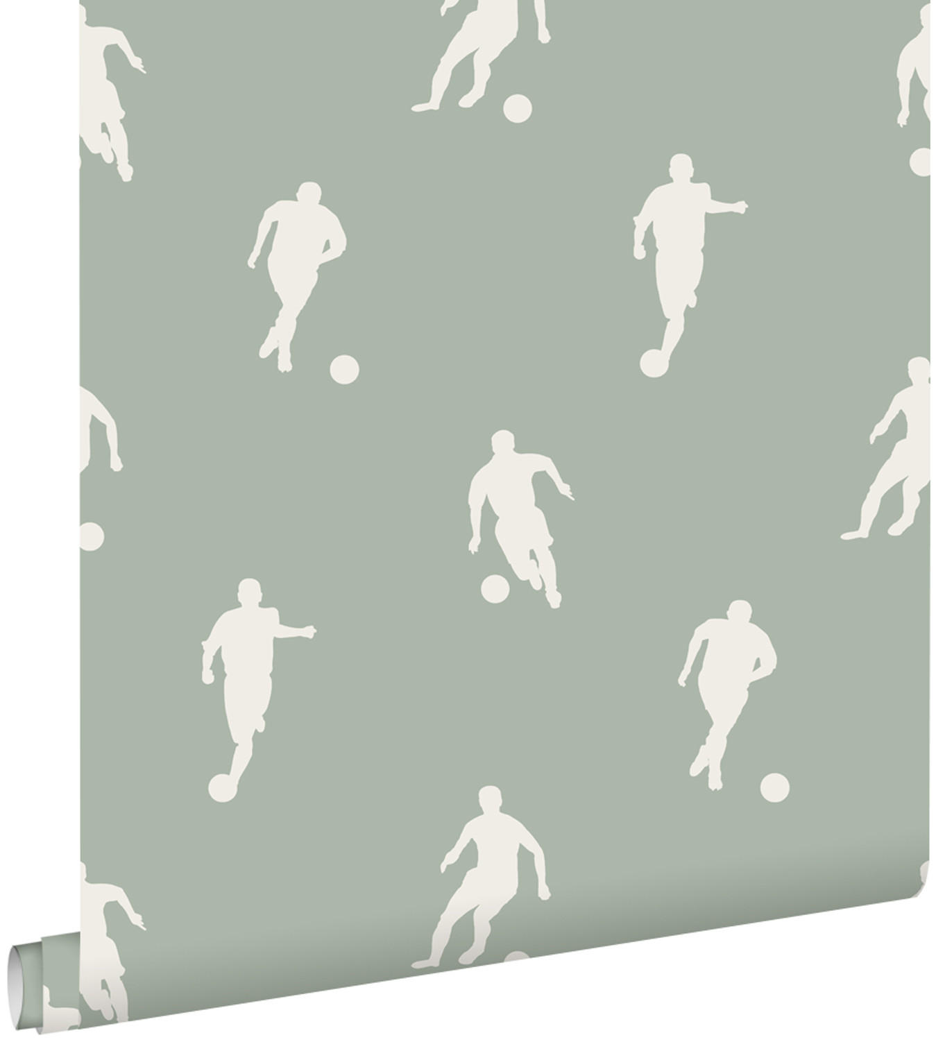 TAPETE Fußballspieler 53 cm x 10.05 m - Grün, Papier (53/0.1cm) - ESTAhome